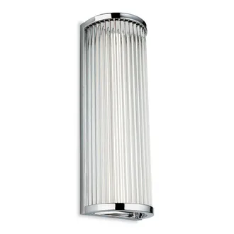 Netlighting Jewel Integrated LED Bathroom Flush Wall Light Chrome with Clear Glass Rods IP44 in White