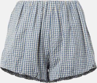 Possé Shorts Aurelia in cotone a quadretti
