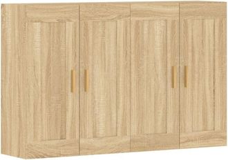 vidaXL Wall Mounted Cabinets 2 pcs Sonoma Oak Engineered Wood vidaXL