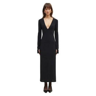 Maison Margiela Kleedjes, Dames, Zwart, S, Maxi Kleedjes