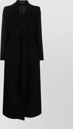 Tagliatore cashmere blend belted double-breasted midi coat
