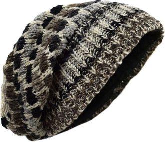 Gheri Woolen Knitted Fleece Lined Multicoloured Beanie Hats D