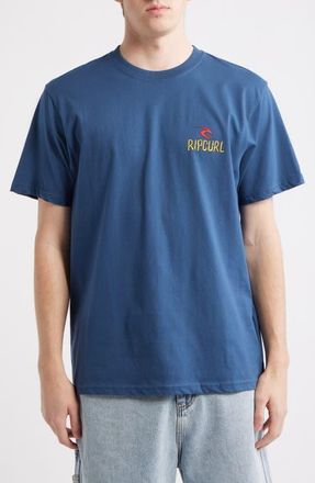 Rip Curl Shred Til Dead Cotton Graphic T-Shirt in Light Navy at Nordstrom, Size Xx-Large
