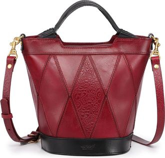 OLD TREND Primrose Leather Mini Tote in Burgundy at Nordstrom Rack