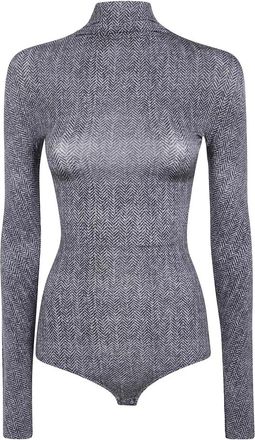 Maison Margiela Body con estampado de espiga - Tops - Mujer - Gris - L