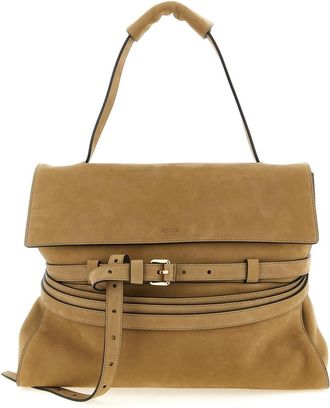 Moschino Beige Tie Me Shoulder Bag