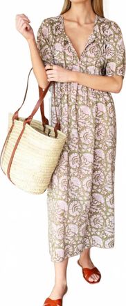 Emerson Fry Bastian Dress In Cassis Gothic Olive Organic