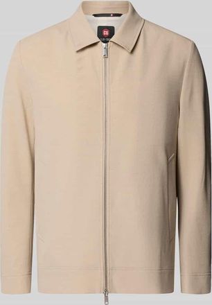 CG - Club of Gents Jacke mit Zweiwege-Rei&szlig;verschluss und Eingrifftaschen in Beige Melange, Gr&ouml;&szlig;e 46
