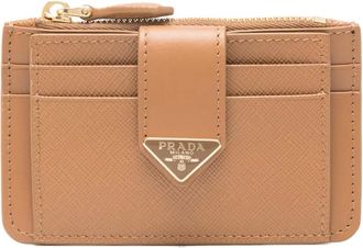 Prada logo zip wallet - Bruin