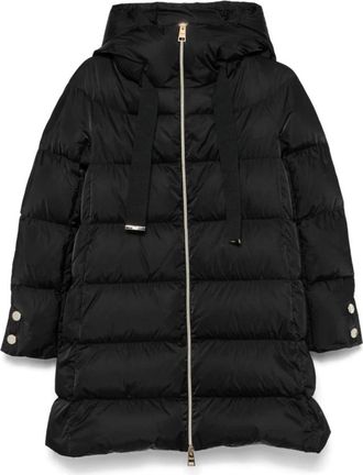 Herno Zwarte Gewatteerde Jas - Dames - Winterjassen - Zwart - S - Jassen