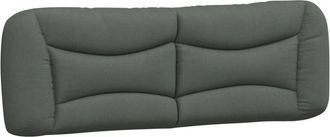 vidaXL Cabecero De Cama Acolchado Tela Gris Oscuro 160 Cm Vidaxl