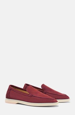 Scarosso Ludovica Woven Loafers in Ruby - Suede at Nordstrom, Size 39.5