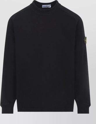 Stone Island cotton sweatshirt double collar raglan sleeves