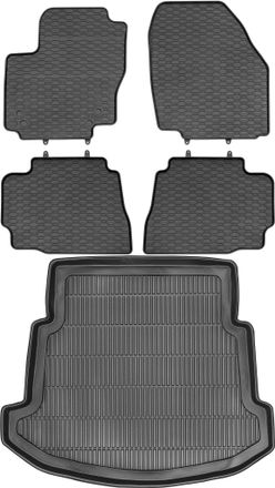 OEM Juego De Alfombrillas De Goma Para Coche Y Maletero Para Ford Mondeo Mk4 Hatchback (2008-2014)