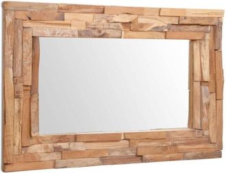 vidaXL Espejo decorativo rectangular teca 90x60 cm Vidaxl