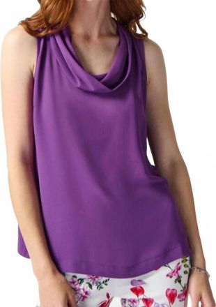 Joseph Ribkoff Cowl Neck Closure Pullover Top In Magesty