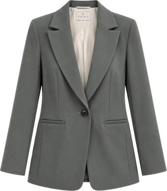 Marella Emmbriose Blazer - Dames - Blazers - Grijs - 2XS - Leer - Jassen