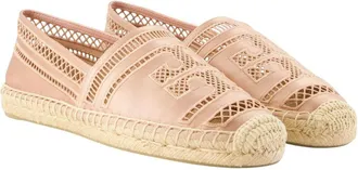 Tory Burch Womens Open Weave Viscose Espadrille Beige