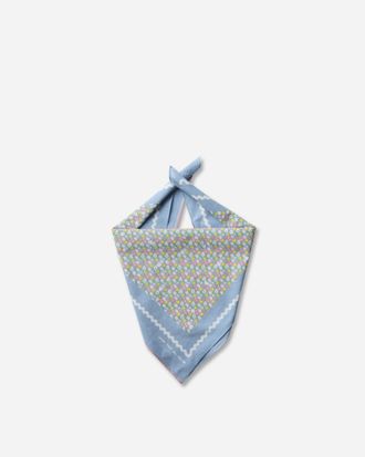 KAPITAL Fastcolor Selvedge Bandana (Skull and Flower) Sax