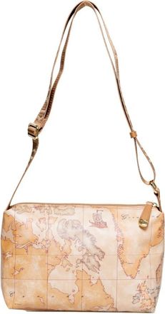 Alviero Martini 1A Classe Geometrisch Patroon Schoudertas - Dames - Schoudertassen - Beige - ONE Size - Katoen - Tassen