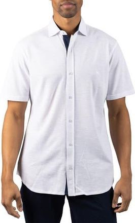 Tailorbyrd Slub Pique Button-Up Shirt in White at Nordstrom Rack, Size Xx-Large
