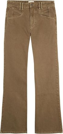 Isabel Marant Belvia Flared Jeans - Dames - Jeans - Bruin - Maat: XS Katoen