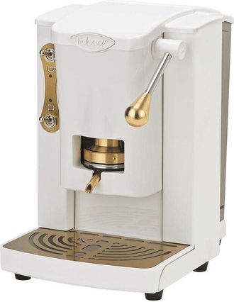 Faber Italia NSMPBIABBAS Macchina per caff&egrave; a cialde automatica/manuale oro e bianco