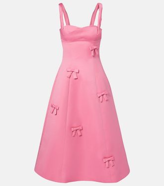 LEO LIN Beatrice bow-detail midi dress