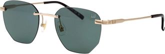 Dunhill Stijlvolle zonnebril Du 0066S - Heren - Zonnebrillen - Geel - 53 MM - Accessoires