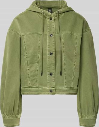 Marc Cain Jeansjacke mit Kapuze und Eingrifftaschen in Oliv, Gr&ouml;&szlig;e 34