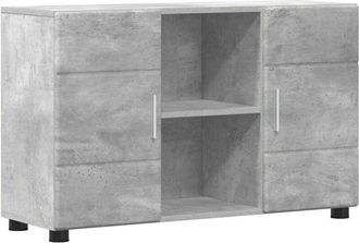 vidaXL Aparador Con Estante Gris Concreto 88,5 X 30,5 X 55,5 Cm Vidaxl