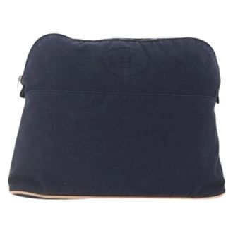 Herm&egrave;s Pre-owned Clutches, unisex, Blue, Size: ONE SIZE Pre-owned Bolide travel pouch