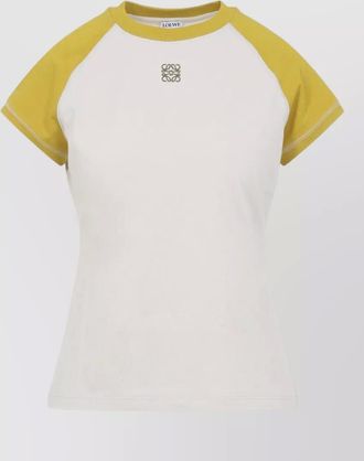Loewe short sleeve raglan t shirt contrast sleeves