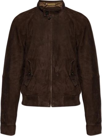 Dsquared2 Suede Jas met Knopenkraag - Heren - Leren en Su&egrave;de Jassen - Bruin - L - Katoen - Jassen