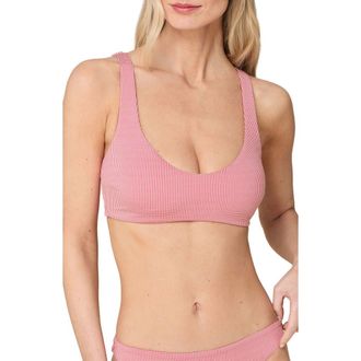 Andie Swim The Delrey Scoop Neck Bikini Top in Strawberry at Nordstrom, Size X-Large