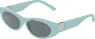 Tiffany & Co. Stijlvolle zonnebril in blauwe tint - Dames - Zonnebrillen - Blauw - 55 MM - Accessoires