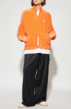 adidas Sweatshirt With Stand-up Collar, Mens, Orange