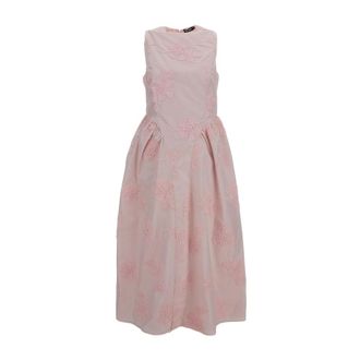Rotate Midi Jurk - Dames - Feestkleedjes - Roze - 2XS - Katoen - Kleedjes