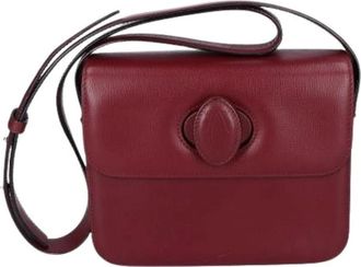 Cartier Pre-owned Cross Body Bags, female, Red, Size: ONE SIZE Pre-owned Vintage Leather Shoulder Bag