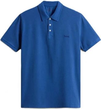 Woolrich Katoenen Polo Shirt - Heren - Polos - Blauw - 3XL - Katoen - Tops