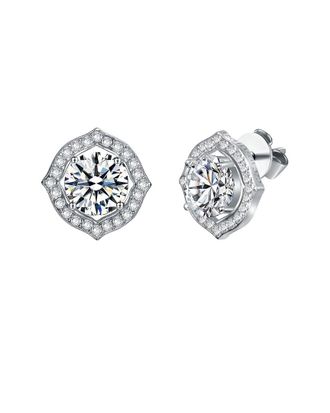Genevive Silver Stud Earrings