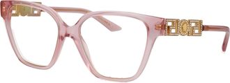 Versace 0VE3358B Transparent Acetate Eyeglasses - Pink