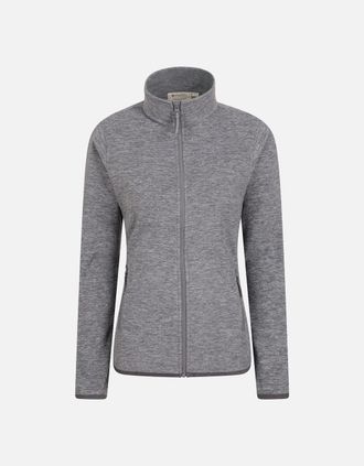 Mountain Warehouse Womens Mountain Warehouse Womens/Ladies Snowdon II Melange Full Zip Fleece Jacket - Grey - Size: 18