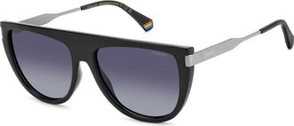 Polaroid Zwart Grijs Getinte Gepolariseerde Zonnebril - Dames - Zonnebrillen - Zwart - 57 MM - Accessoires