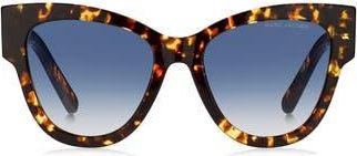 Marc Jacobs 53mm Cat Eye Sunglasses in Havana/Blue Shaded at Nordstrom Rack