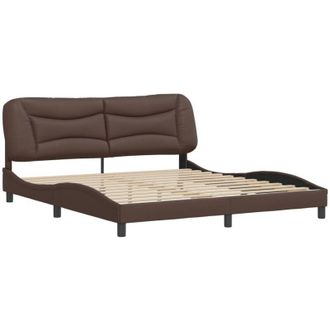 vidaXL Vidaxl - Estructura De Cama Sin Colch&oacute;n Cuero Sint&eacute;tico Marr&oacute;n 180x200cm