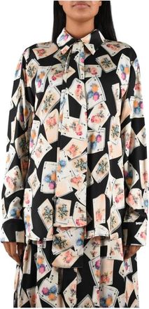 Msgm Camicia Blossom Cards - - Blouses & Shirts - Donna - Multicolore - L