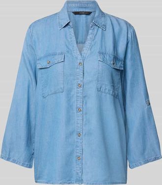 Vero Moda Loose Fit Hemdbluse aus Lyocell Modell BREE in Jeansblau, Gr&ouml;&szlig;e XS
