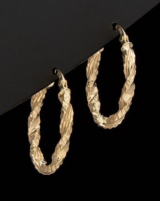 Italian Gold, Inc 14K Italian Gold Twisted Oval Hoops