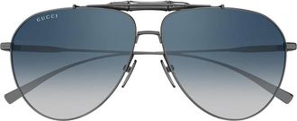Gucci Sunglasses Gg2064 S 003 Ruthenium/Blue Men